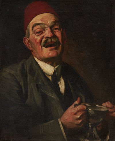 笑う男 - 自画像 (キャンバスに油彩) 作： William Strang