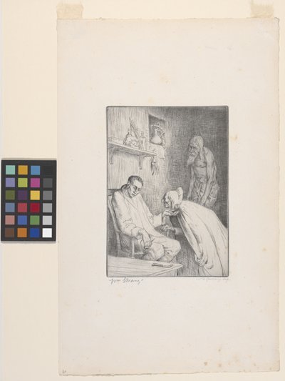 男と魔女（エッチング） 作： William Strang