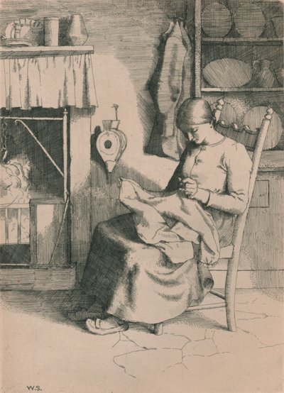 彼女の仕事での慈悲、c1916 作： William Strang