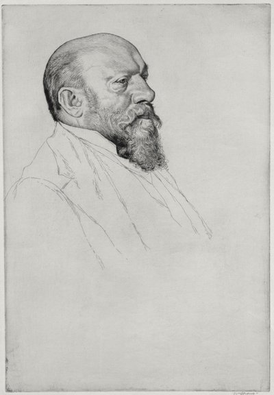 ハンガリーの指揮者、ハンス・リヒター（1843-1916）の肖像 作： William Strang