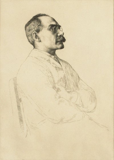 ラドヤード・キプリングの肖像 1865-1936. 作： William Strang