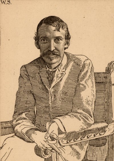 「ロバート・ルイス・バルフォア・スティーヴンソン（1850-1894） スコットランドの作家 作： William Strang
