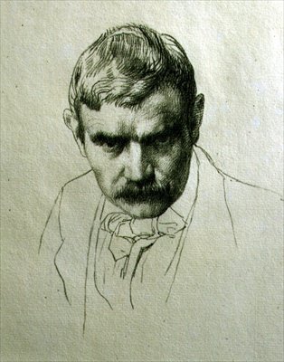 自画像」1895年頃（リトグラフ） 作： William Strang