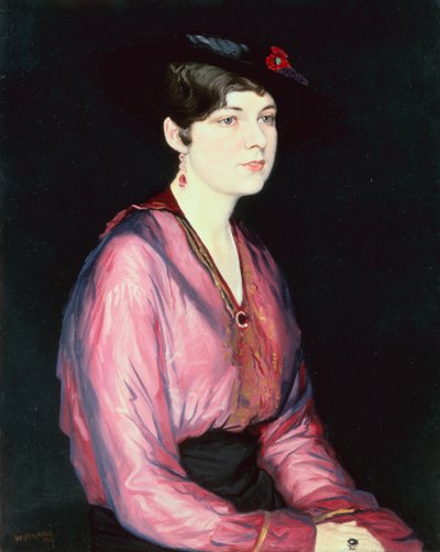 ピンクのブラウス」「シルビア・パーソンズの肖像 作： William Strang
