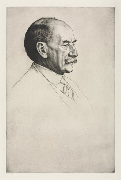トーマス・ハーディ、右向き 作： William Strang