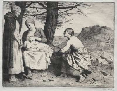 女性と子供 作： William Strang