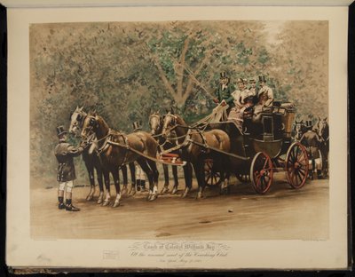 ウィリアム・ジェイ大佐のコーチ - コーチング・クラブの年次大会にて - ニューヨーク、5月27日 作： William Sullivant Vanderbilt Allen