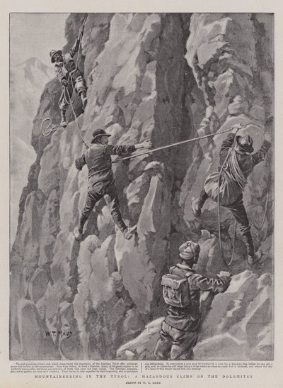 ドロミテの危険な登山、チロルでの登山 作： William T. Maud