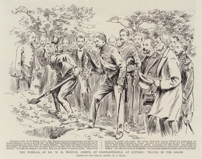 WHレンチの葬儀、コンスタンティノープル総領事、スキュタリで墓を埋める 作： William T. Maud