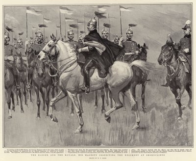カイザーとロイヤルズ、陛下はShorncliffeで連隊を検査 作： William T. Maud
