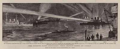 トーベイでサーチライトを行使する予備艦隊 作： William T. Maud
