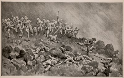 Ladysmithへの大攻撃：The Devons Clearing Wagon Hill 作： William T. Maud