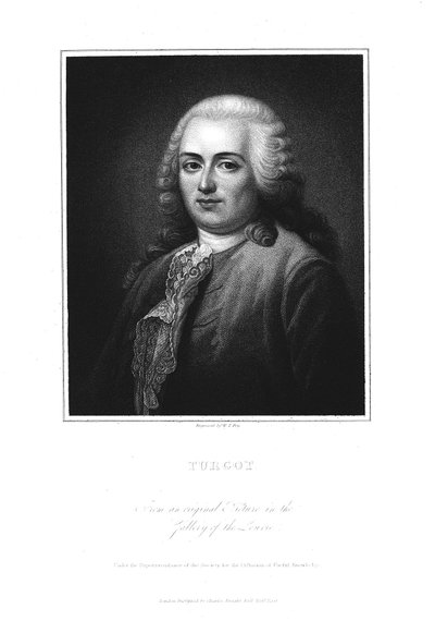 19世紀初頭のフランスの政治家および経済学者、アンロバートジャックターゴット 作： William Thomas Fry