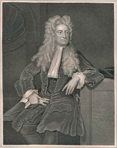 アイザックニュートン卿、c1700、19世紀初頭から中期。 作： William Thomas Fry