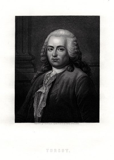 ターゴット、フランスの政治家で経済学者、19世紀 作： William Thomas Fry