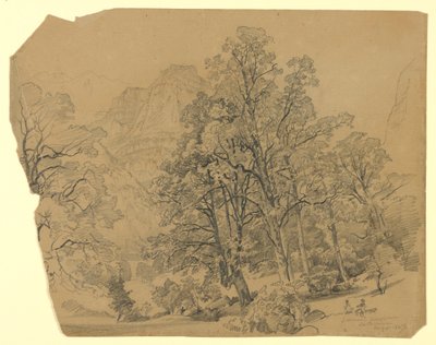 風景, シルバーホルン, ラウターブルンネン, スイス 作： William Trost Richards