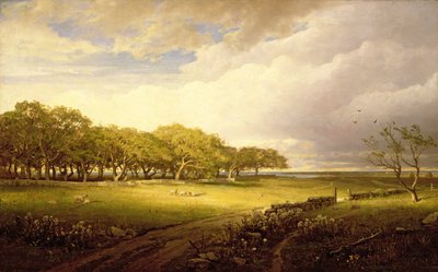 ニューポートの古い果樹園 作： William Trost Richards