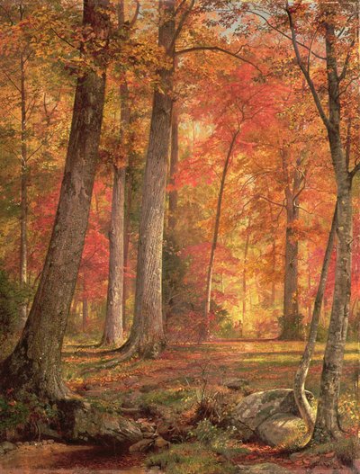 森の小道、1865 作： William Trost Richards