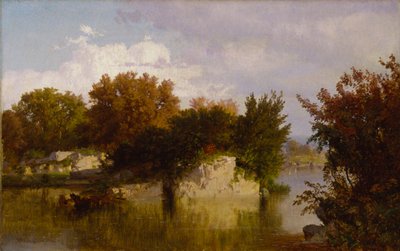 1861年秋、渓流沿いの木々。 作： William Trost Richards