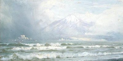 冬のヴェスヴィオ火山 作： William Trost Richards