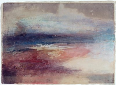 夕暮れ時の沿岸ビュー 作： Joseph Mallord William Turner