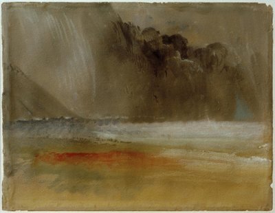 海と砂の上に積まれた雷雲 作： Joseph Mallord William Turner