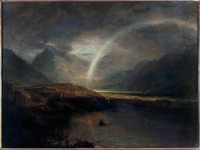 バターミア湖、クロマックウォーターの一部、カンバーランド、シャワー 作： Joseph Mallord William Turner