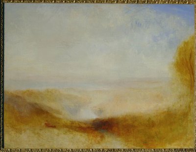 遠くに川と湾のある風景 作： Joseph Mallord William Turner