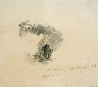 海、木、数字（？、キャンベルの詩作品用）、1837 作： Joseph Mallord William Turner
