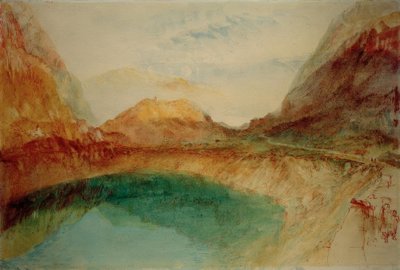 スイスの山の湖 作： Joseph Mallord William Turner