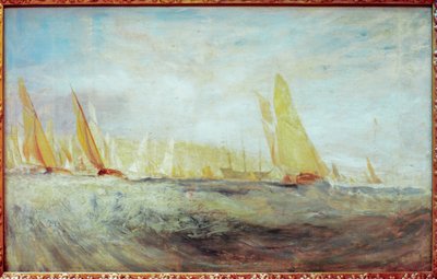 イーストカウズ城のスケッチ：Windwに打ち勝つレガッタ 作： Joseph Mallord William Turner