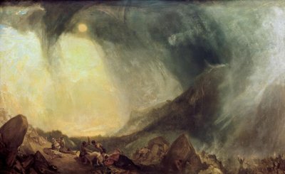 雪の嵐：ハンニバルと彼の軍隊がアルプスを横断 作： Joseph Mallord William Turner