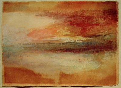 マーゲートの海岸に沈む夕日（？） 作： Joseph Mallord William Turner
