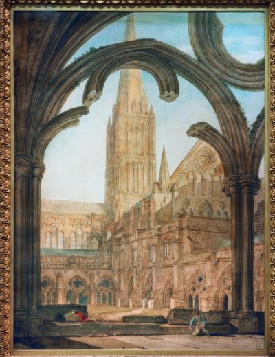回廊、ソールズベリー大聖堂から南ビュー 作： Joseph Mallord William Turner