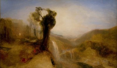 水道と滝のある南の風景 作： Joseph Mallord William Turner