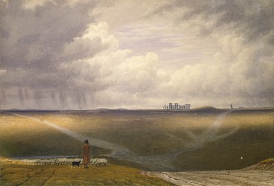 ストーンヘンジ-驟雨の日 19世紀初頭 作： Joseph Mallord William Turner