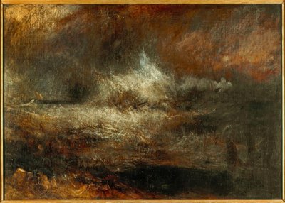 燃える大破と嵐の海 作： Joseph Mallord William Turner