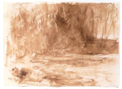 ヨークシャー、ウォッシュバーン川に関する研究 作： Joseph Mallord William Turner