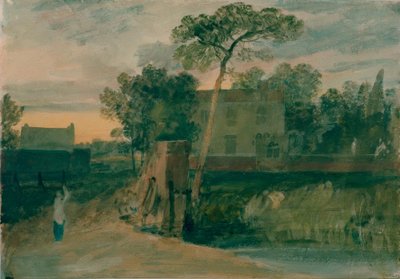 シオンフェリーハウス、アイルワース、サンセット 作： Joseph Mallord William Turner