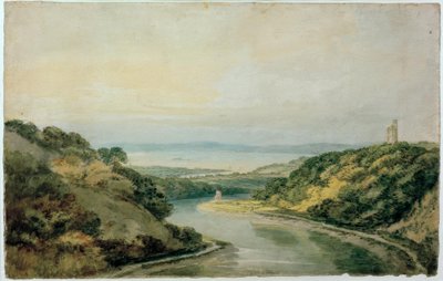 クックスフォリーと一緒にブリストルチャネルに向かっているエイボン渓谷 作： Joseph Mallord William Turner
