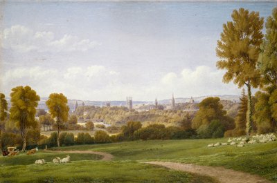 ヘディントンからのオックスフォードの眺め、c1803-1804 作： Joseph Mallord William Turner