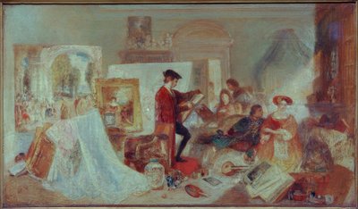 フレズノイの法則によるヴァトー研究 作： Joseph Mallord William Turner