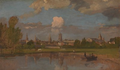 前景にクライストチャーチがある川から見たオックスフォード 作： William Turner of Oxford