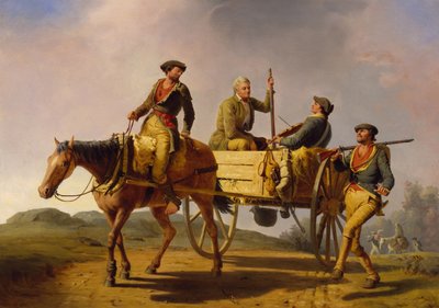 戦争から戻った1776年の退役軍人 作： William Tylee Ranney