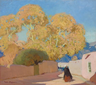 キャニオンドライブ、サンタフェ、1914年頃（キャンバスに油彩） 作： William Victor Higgins