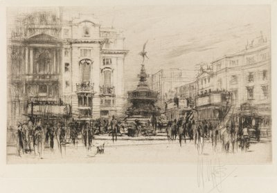 ロンドンセット：クライテリオンシアター付きピカデリーサーカス、1924年。 作： William Walcot