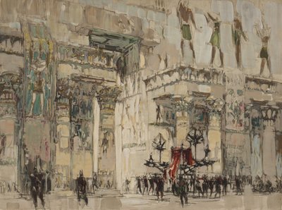 おそらく、1916年のイシス神殿への訪問のバージョン（紙の上の油のエッチング） 作： William Walcot