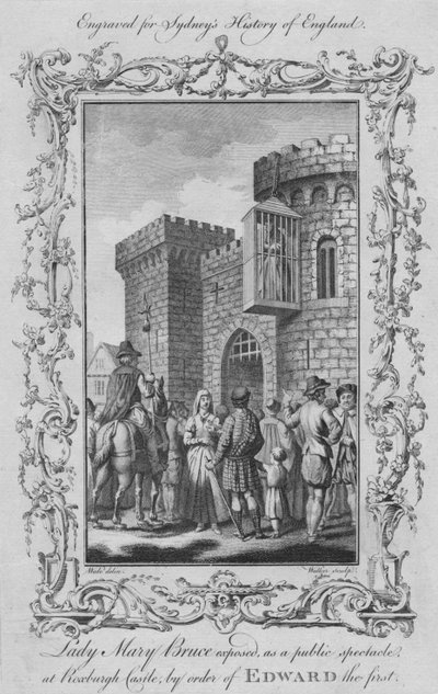 メアリーブルース夫人は、1773年のエドワード1世の命令により、ロクスバラ城の公共の光景として公開されました。 作： William Walker
