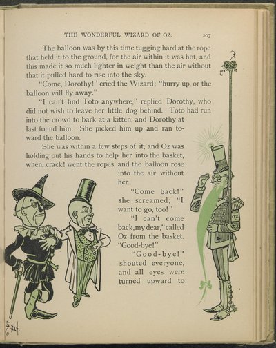 オズの魔法使い」（ライマン・フランク・ボーム作）の挿絵 作： William Wallace Denslow