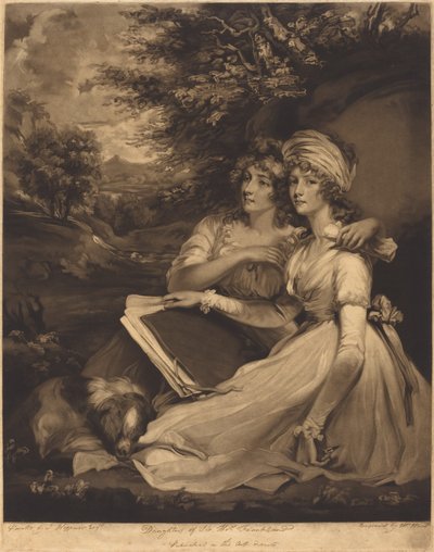 サー・トーマス・フランクランドの娘たち 作： William Ward after John Hoppner